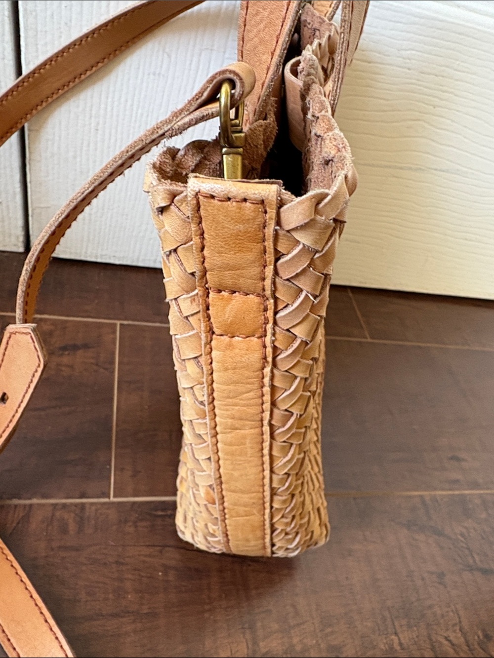 Madewell The Small Transport Crossbody: Woven Leather Edition - Picture 8 of 12